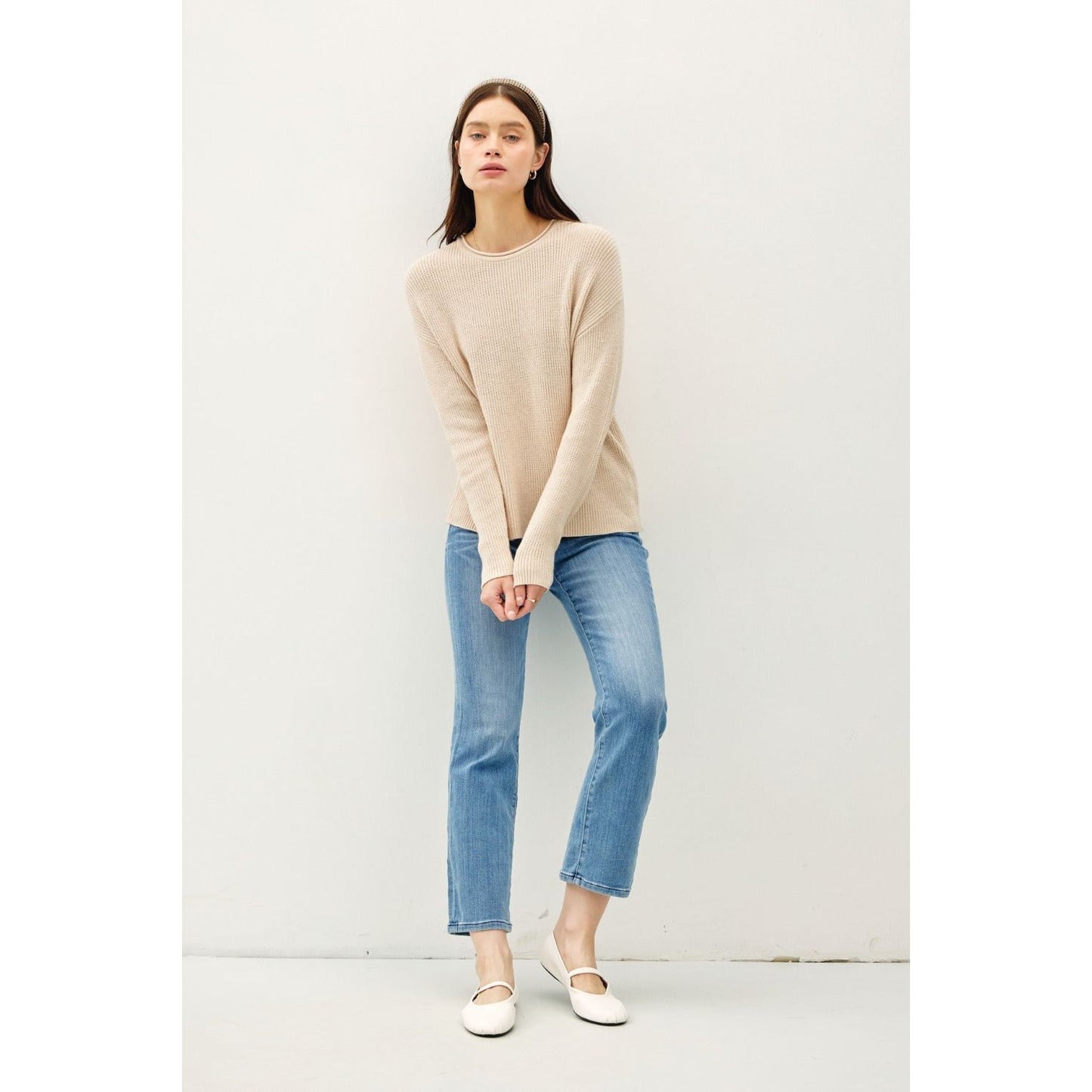 Be Cool Round Neck Long Sleeve Sweater