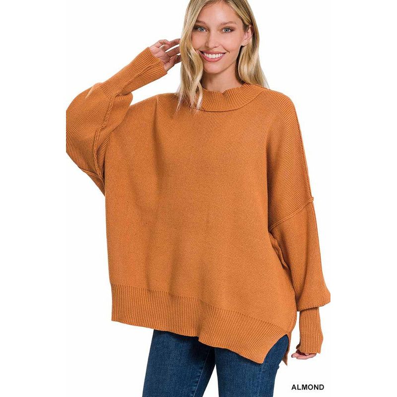 Side Slit Oversized Sweater