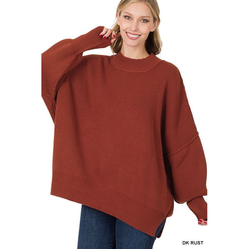 Side Slit Oversized Sweater