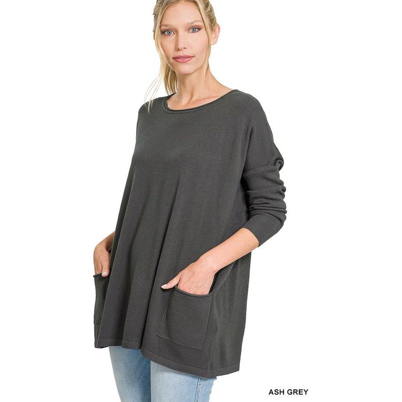 Oversized Front Pocket Sweater