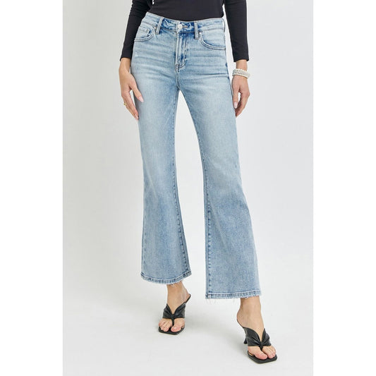 RISEN Full Size High Rise Ankle Flare Jeans