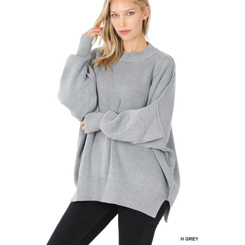 Side Slit Oversized Sweater