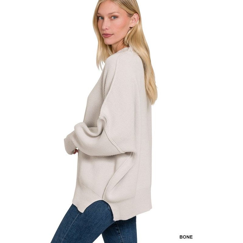 Side Slit Oversized Sweater