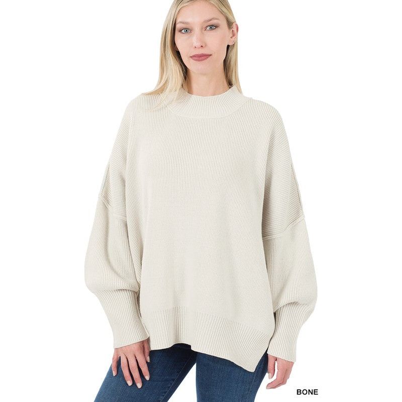 Side Slit Oversized Sweater