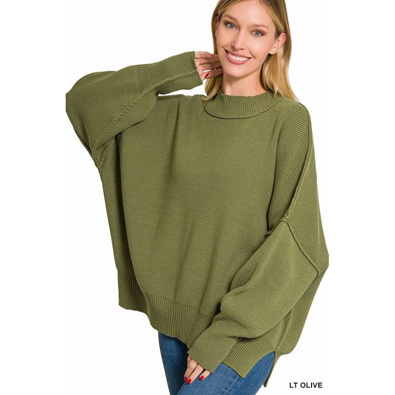 Side Slit Oversized Sweater