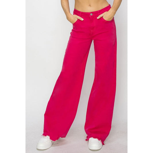 RISEN High Rise Wide Leg Jeans