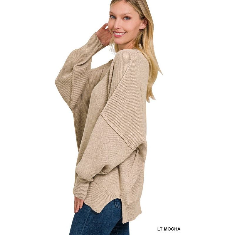 Side Slit Oversized Sweater