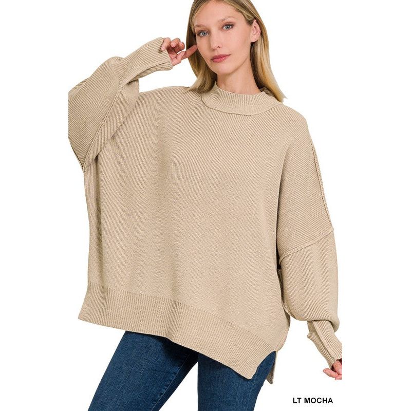 Side Slit Oversized Sweater