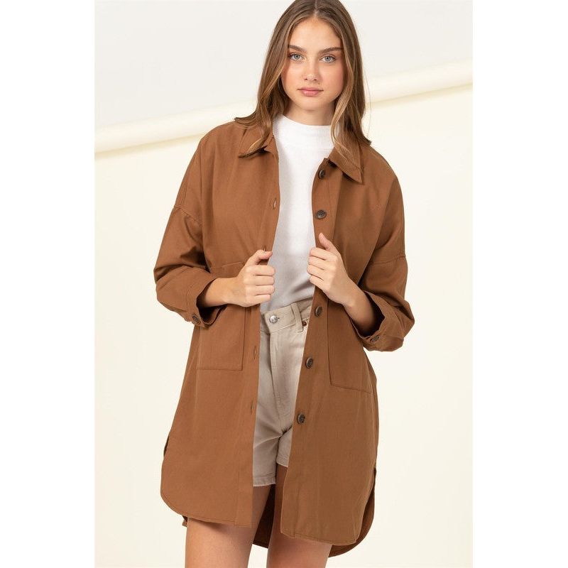 Sweet Fling Oversized Shirt Jacket