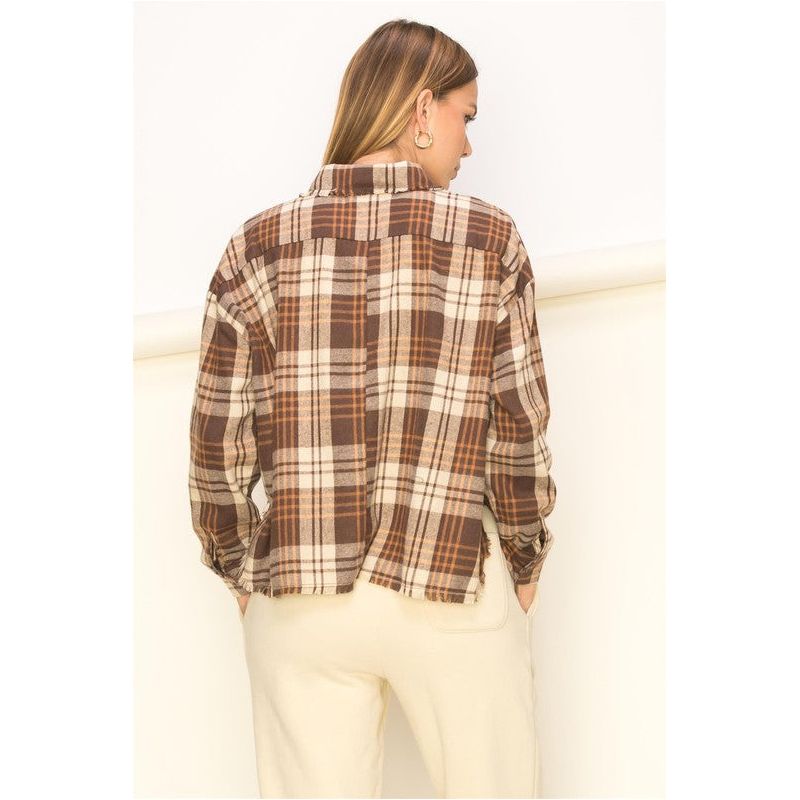 Wonder Away Plaid Button Down Shirt