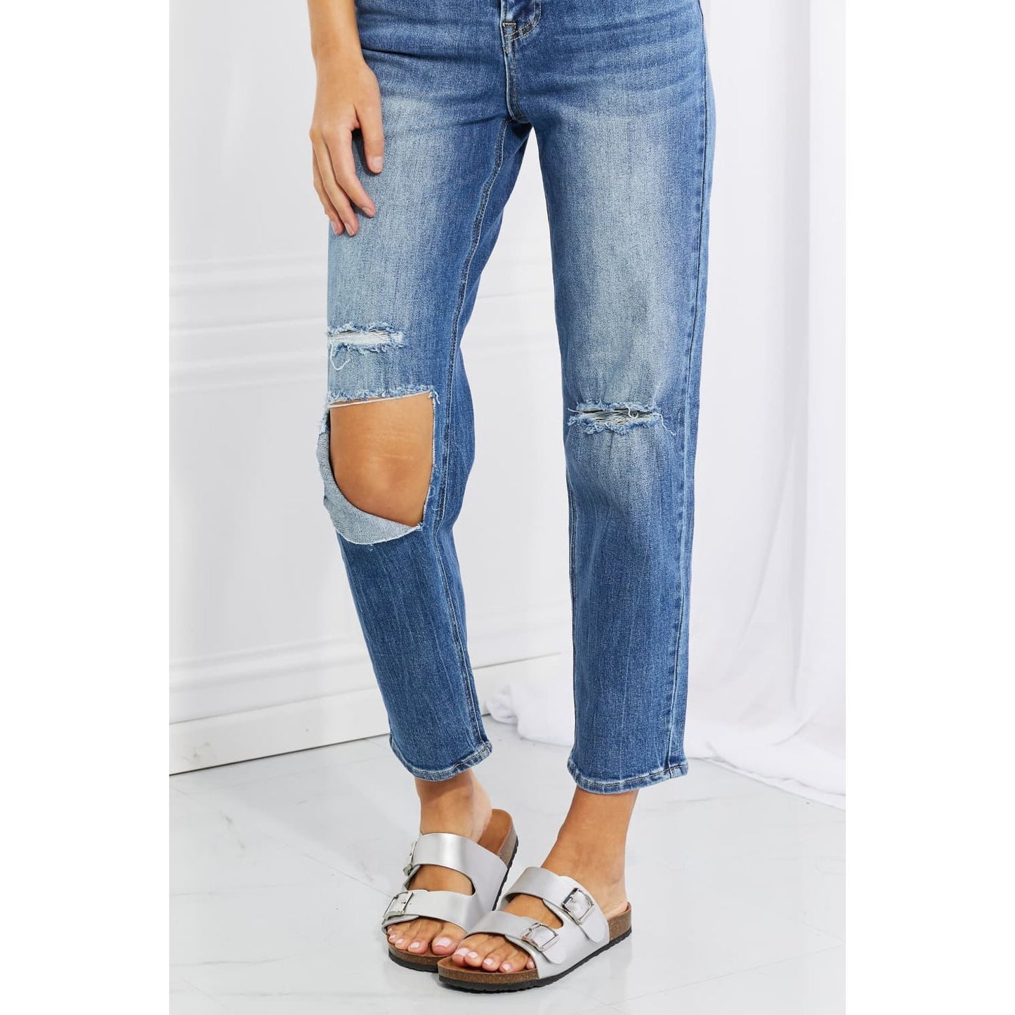 RISEN Full Size Emily High Rise Relaxed Jeans