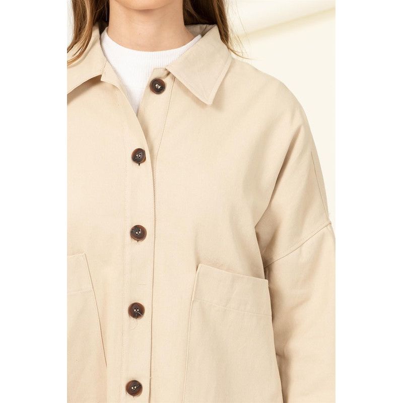 Sweet Fling Oversized Shirt Jacket