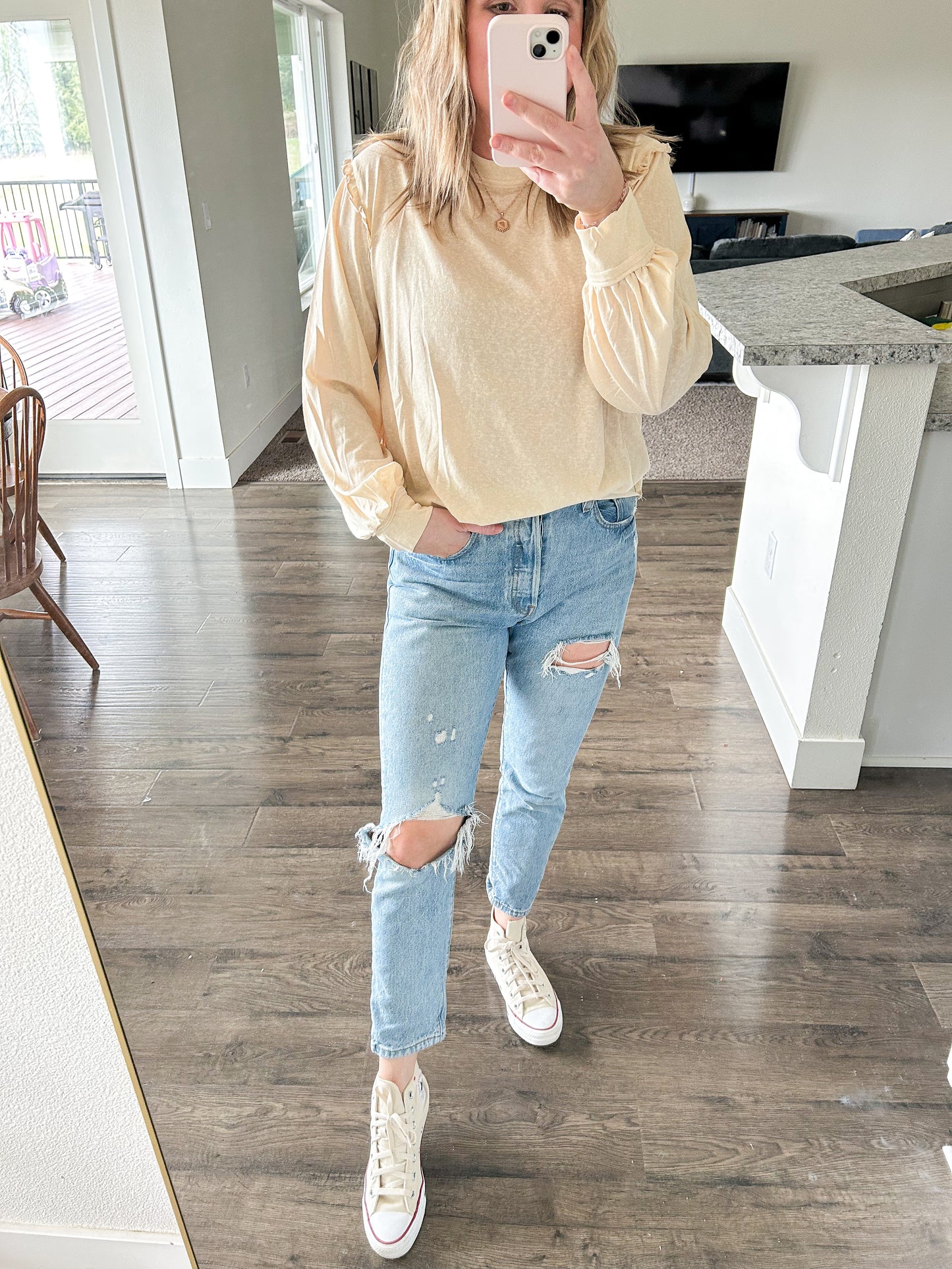 Long Sleeve Ruffle Beauty