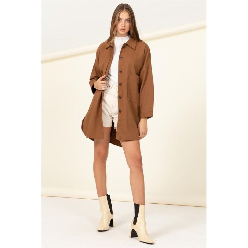 Sweet Fling Oversized Shirt Jacket