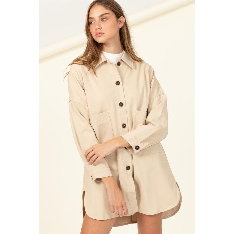 Sweet Fling Oversized Shirt Jacket