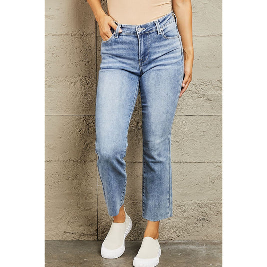 BAYEAS Mid Rise Cropped Slim Jeans