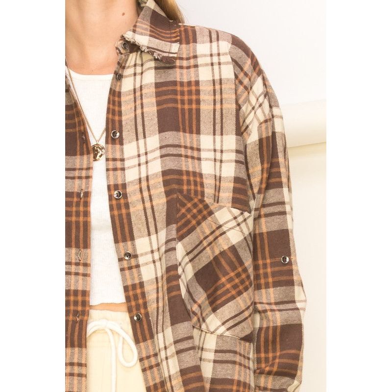 Wonder Away Plaid Button Down Shirt