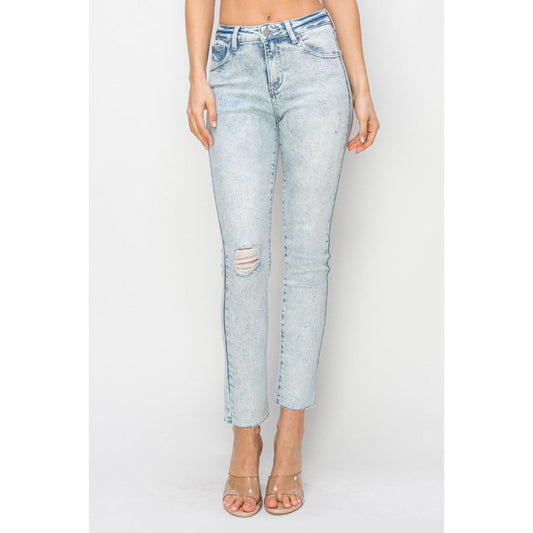 Risen Full Size High Rise Distressed Skinny Jeans