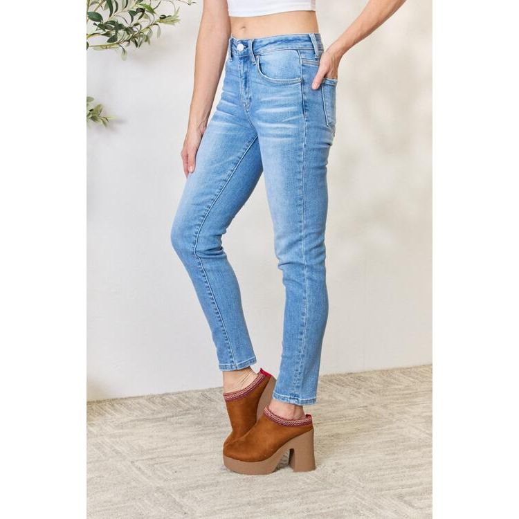 RISEN Full Size Mid Rise Skinny Jeans