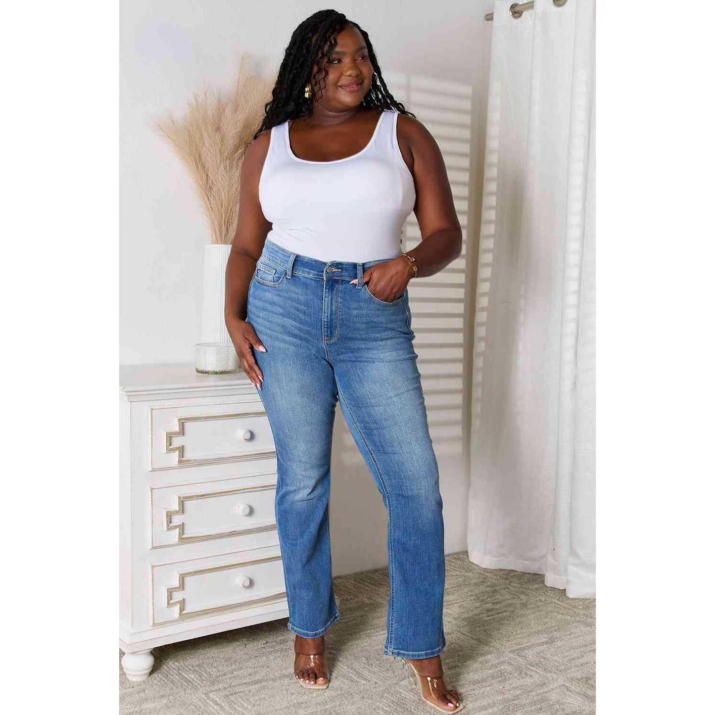 Judy Blue Full Size Bootcut Jeans with Pockets