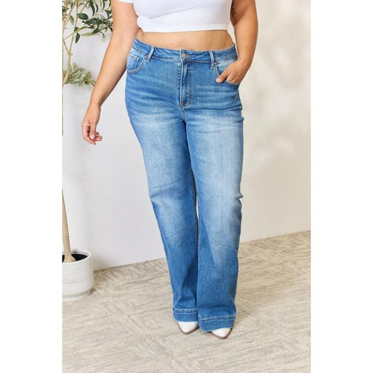 RISEN Full Size High Waist Straight Jeans