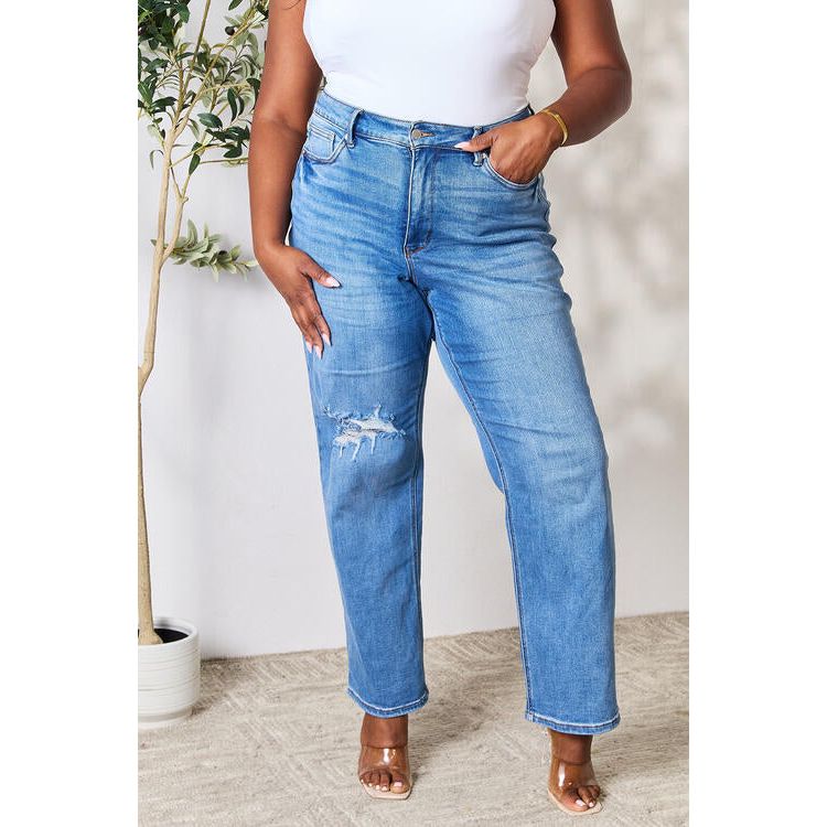 Judy Blue Full Size High Waist Distressed Jeans