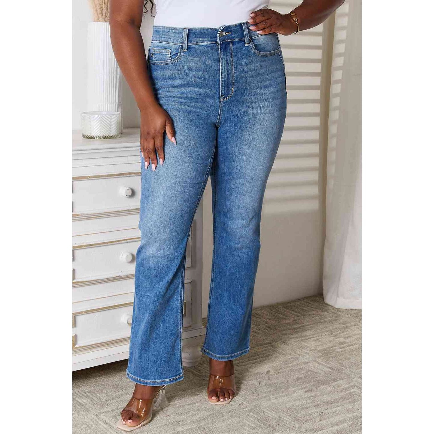 Judy Blue Full Size Bootcut Jeans with Pockets