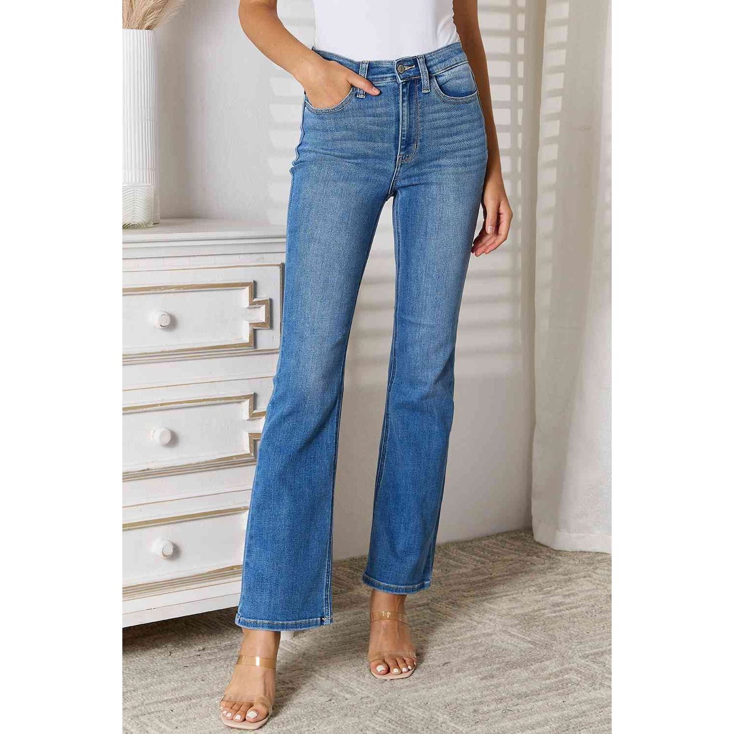 Judy Blue Full Size Bootcut Jeans with Pockets