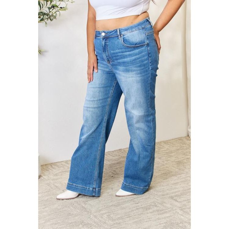 RISEN Full Size High Waist Straight Jeans