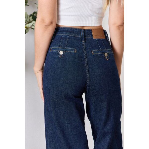 Judy Blue Full Size High Waist Cropped Wide Leg Jeans