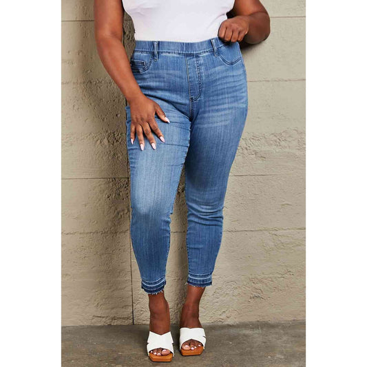 Judy Blue Janavie Full Size High Waisted Pull On Skinny Jeans