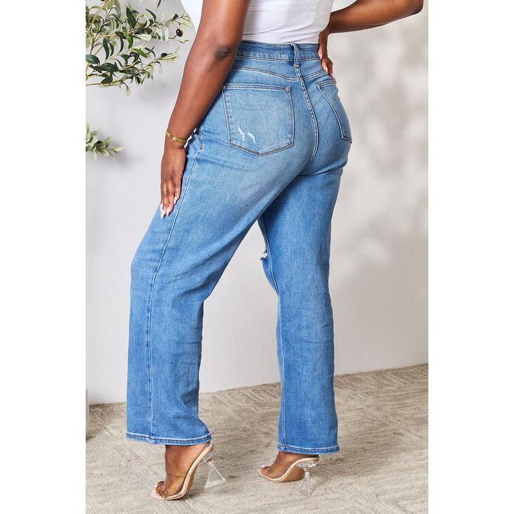 Judy Blue Full Size High Waist Distressed Jeans